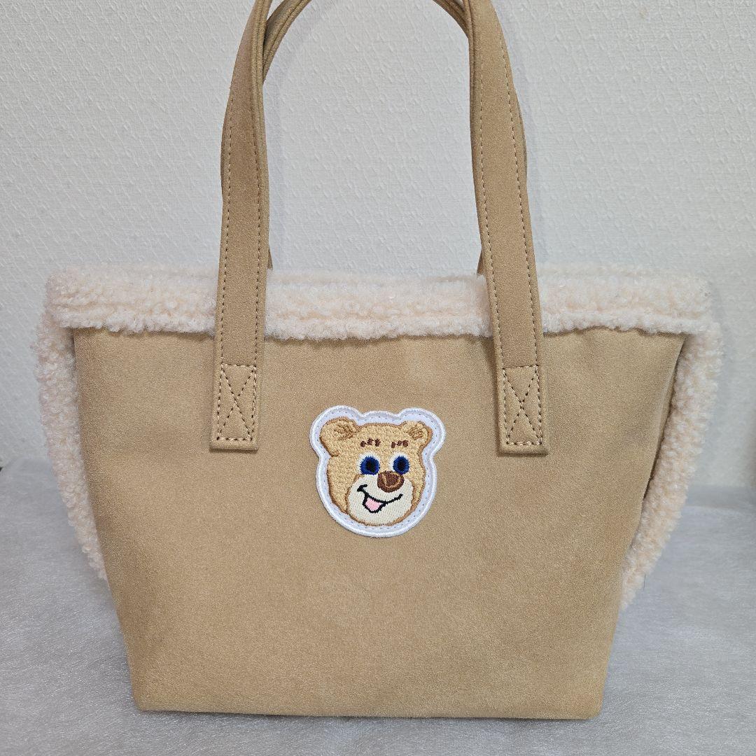 オールドテディ　ワッペンボアトートバッグ