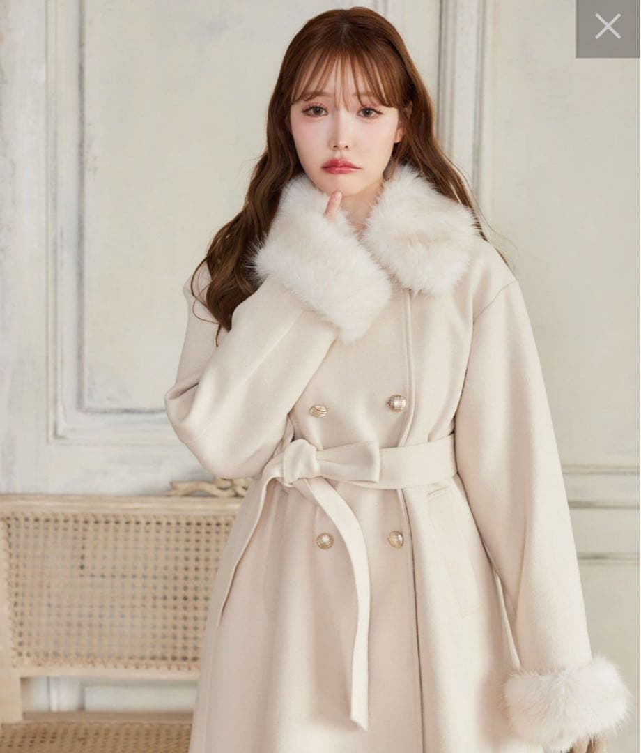 ★2025冬新作★【NICE CLAP】ファー付マルチロングコート