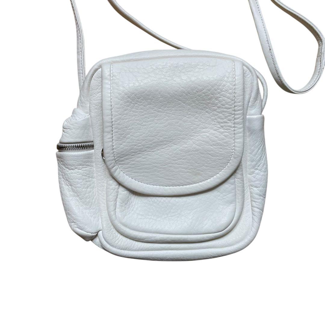 【Aeta ディアレザー ショルダーポーチ 白】新品未使用タグ付 / 鹿革