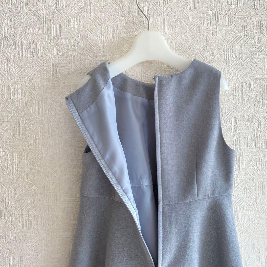 清楚 ネイビー×グレー＊120 入学 卒園⋈女の子 フォーマル アンサンブル