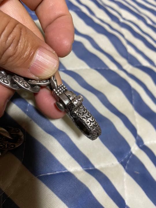 素早い　据え置き　ウォレット チェーン 925 長め 重さ あり 百合