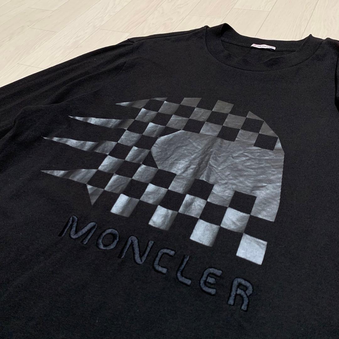 美品　モンクレール　ロンT 長袖Tシャツ　ブラック　M　国内正規品　3S723