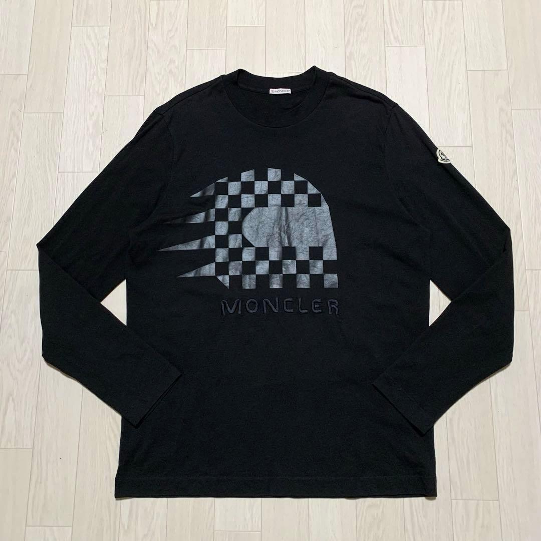 美品　モンクレール　ロンT 長袖Tシャツ　ブラック　M　国内正規品　3S723