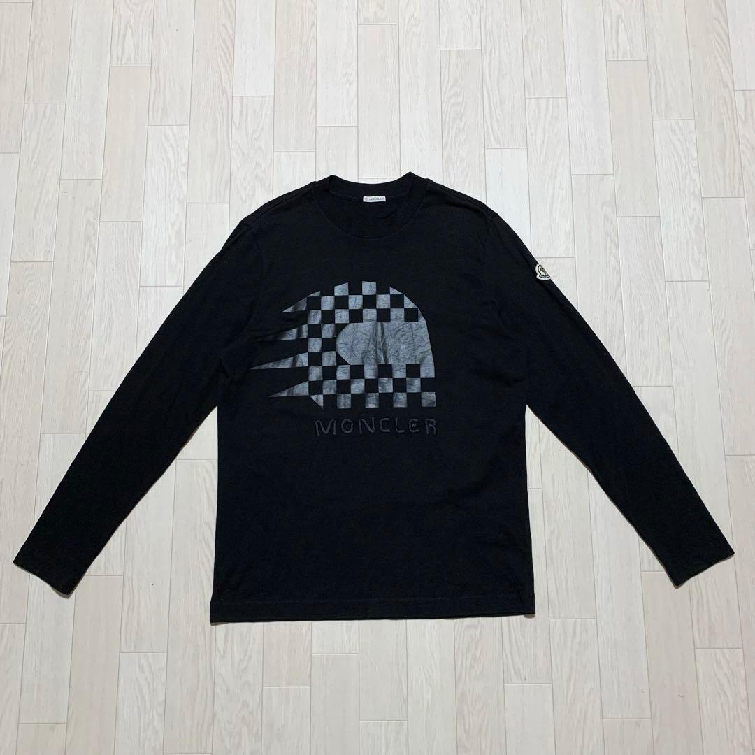 美品　モンクレール　ロンT 長袖Tシャツ　ブラック　M　国内正規品　3S723