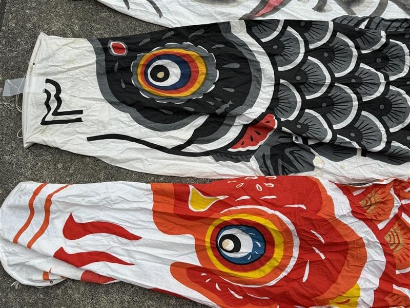 古布 鯉のぼり 5点 木綿 こいのぼり イベント こどもの日 リメイク素材