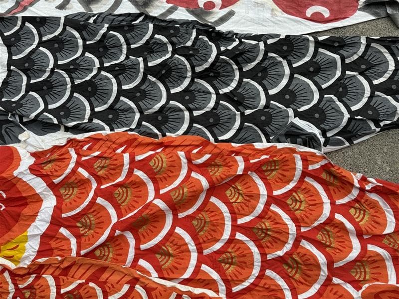 古布 鯉のぼり 5点 木綿 こいのぼり イベント こどもの日 リメイク素材