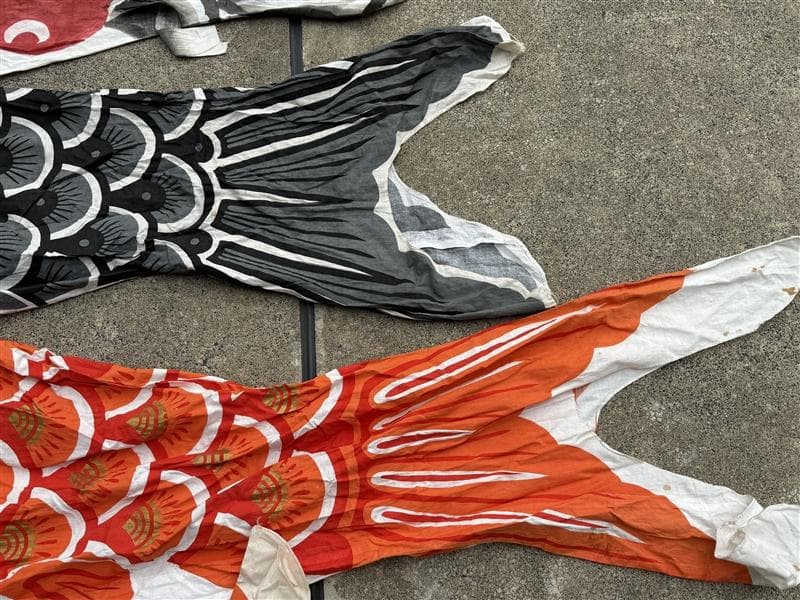 古布 鯉のぼり 5点 木綿 こいのぼり イベント こどもの日 リメイク素材