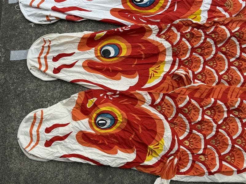 古布 鯉のぼり 5点 木綿 こいのぼり イベント こどもの日 リメイク素材