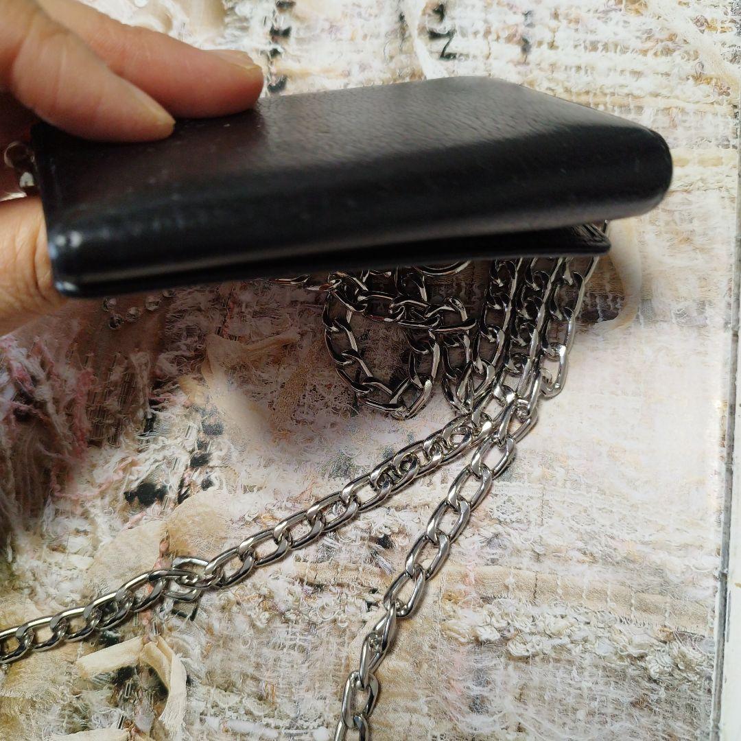 シャネル　カメリア　斜めがけキーケース