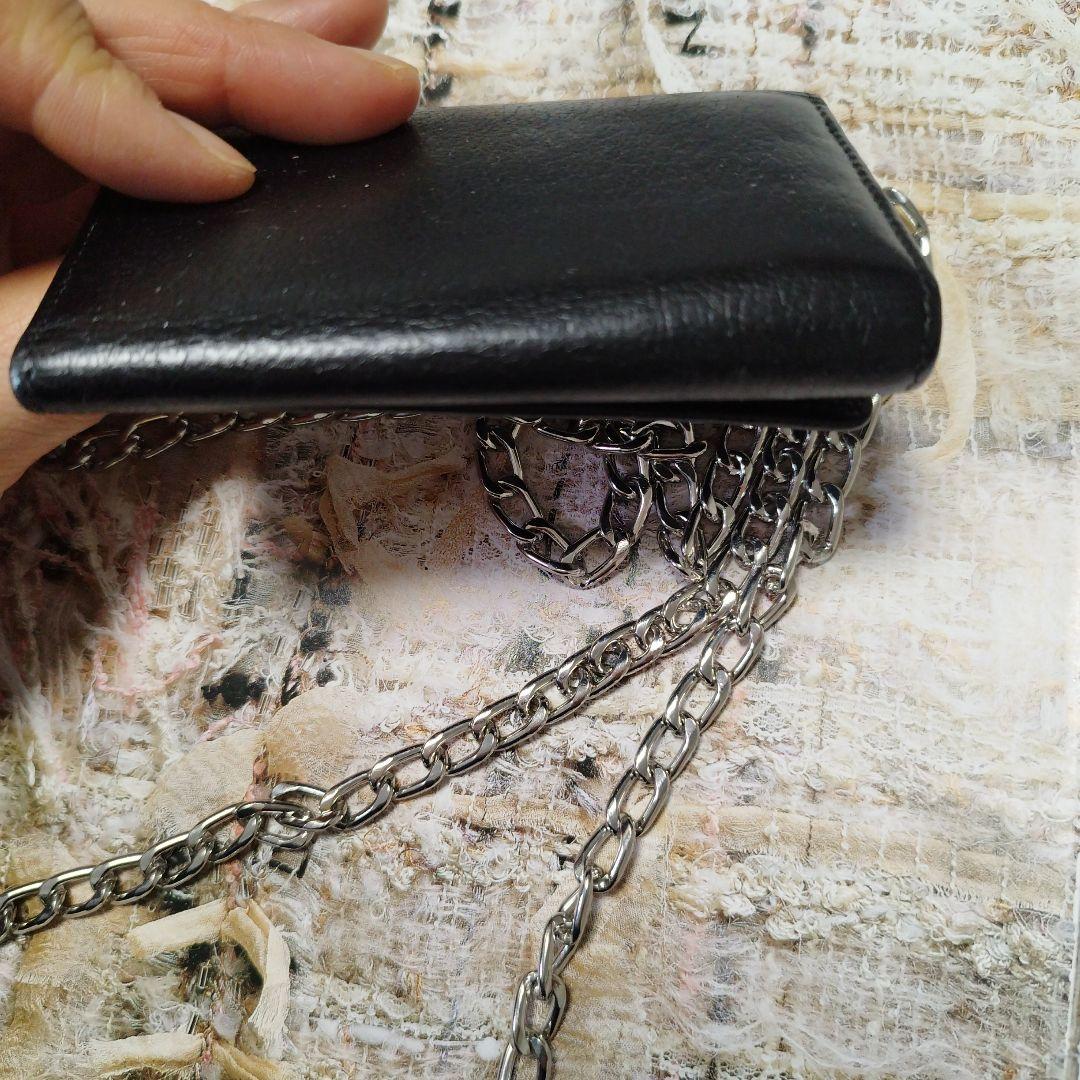 シャネル　カメリア　斜めがけキーケース