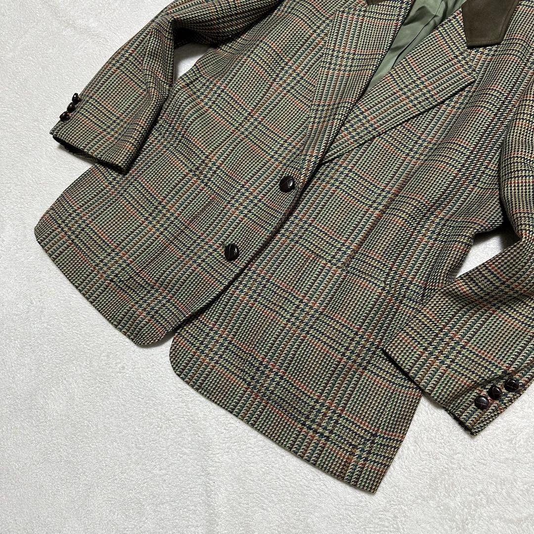 美品 バーバリーズ 襟切替 くるみ釦 テーラードジャケット 3XL 020