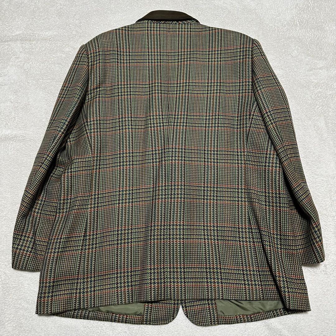 美品 バーバリーズ 襟切替 くるみ釦 テーラードジャケット 3XL 020