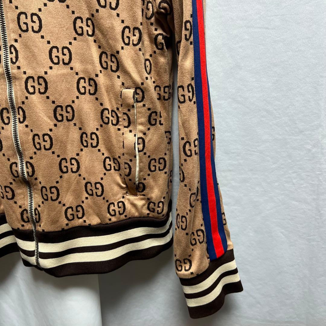 GUCCI グッチ　GGジャガードコットンジャケット ジャージ M ブラウン