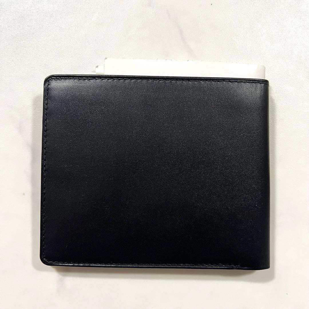 ほぼ未使用 ダンヒル 折り財布 ブラック 黒 レザー 本革 箱 保存袋付