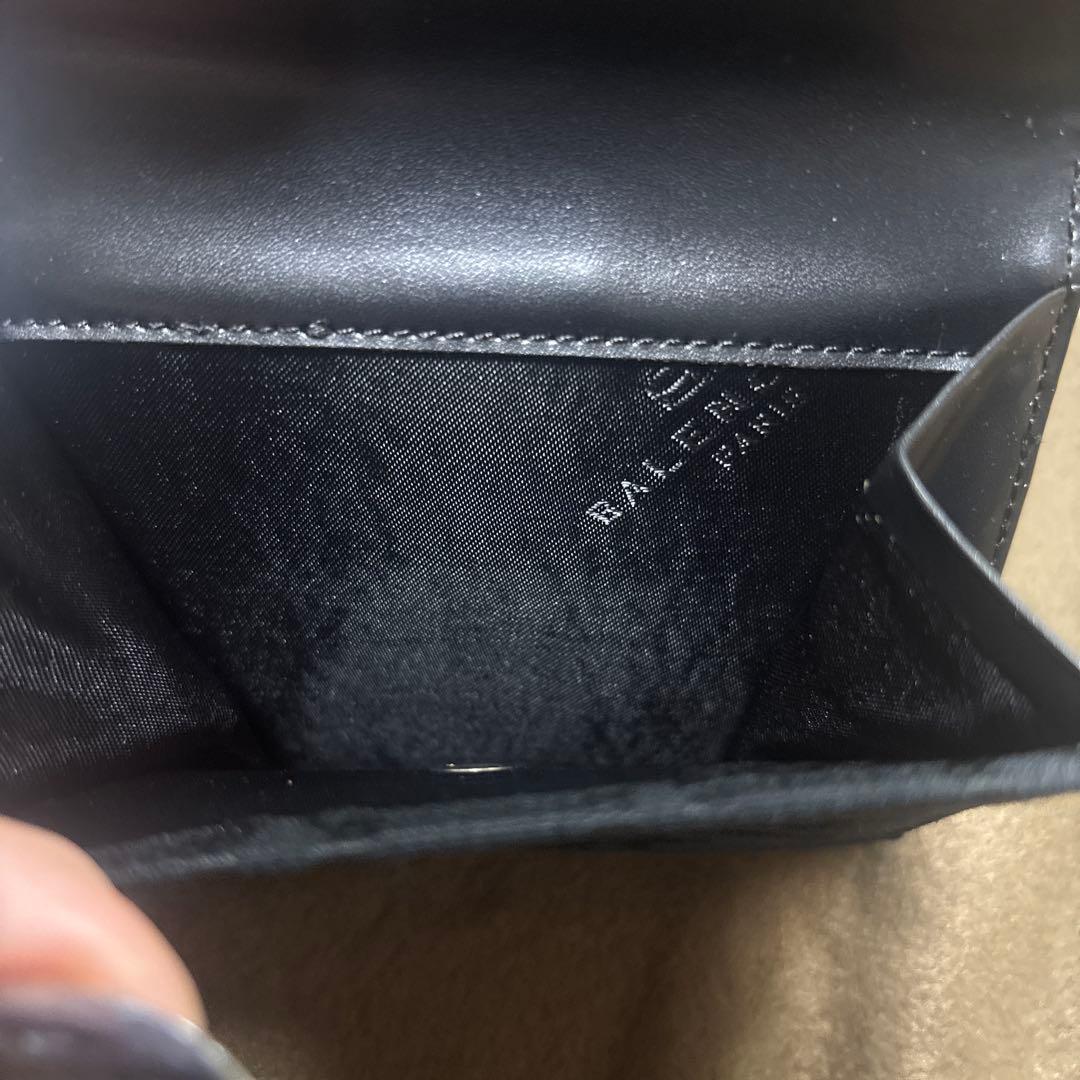 【新品】BALENCIAGA　バレンシアガ 二つ折り財布レザーキャンバス