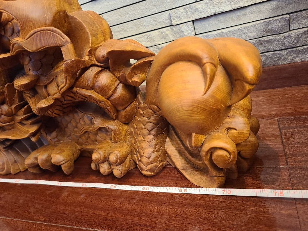 木彫り　龍　置物　アンティーク