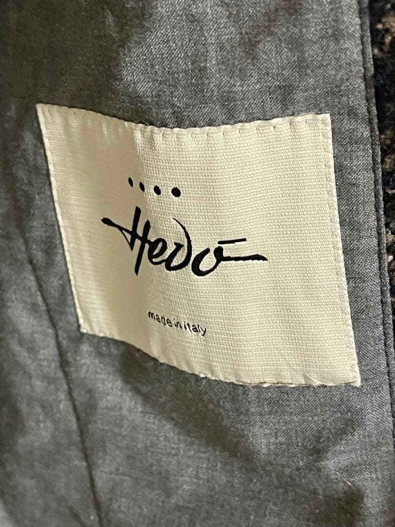 HEVO イタリア製 ツイード調 ウールコート 44