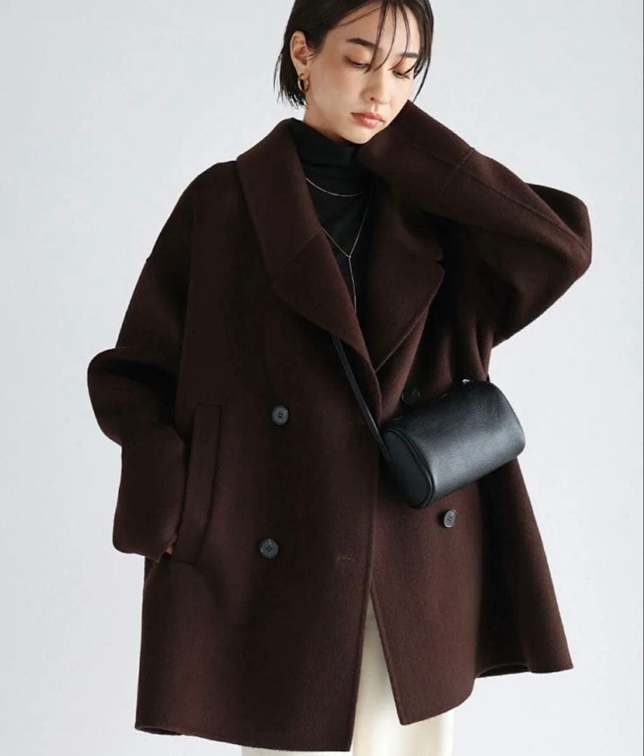 evernavy エバーネイビー　リバーピーコート　新色　ブラウン　S