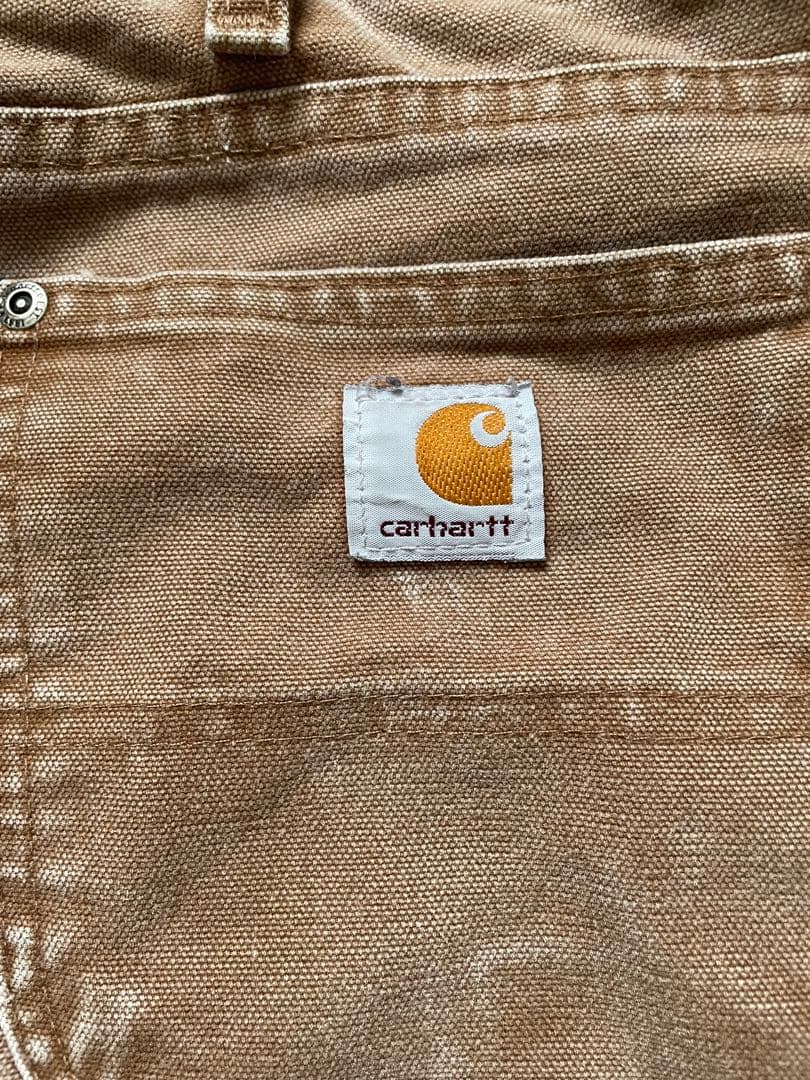 希少【carhartt】ダブルニー　ワークパンツ　ブラウン