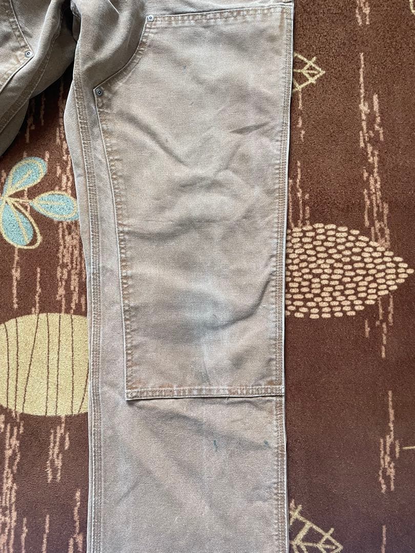 希少【carhartt】ダブルニー　ワークパンツ　ブラウン