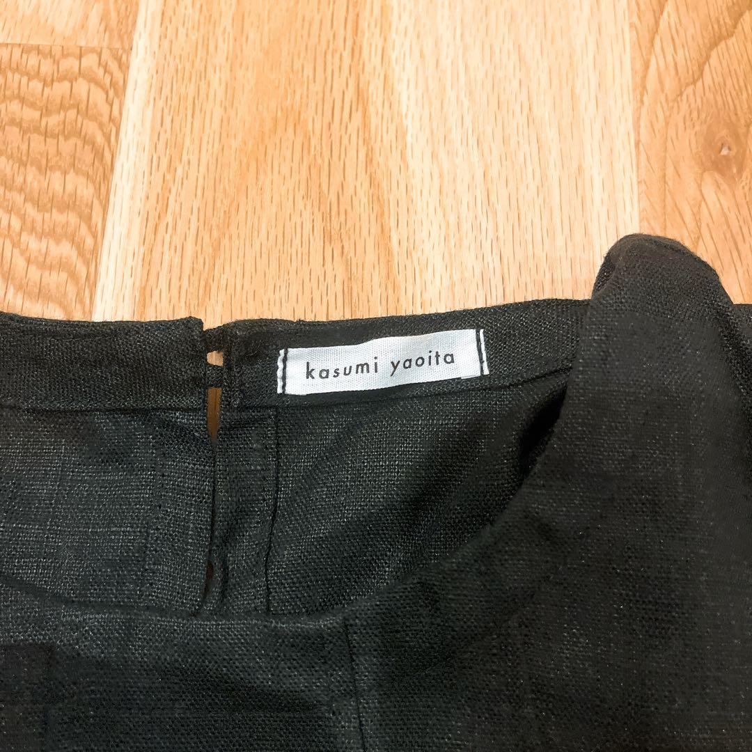 【極美品】Kasumi Yaoita ヤオイタカスミ　リネンワンピース　ブラック