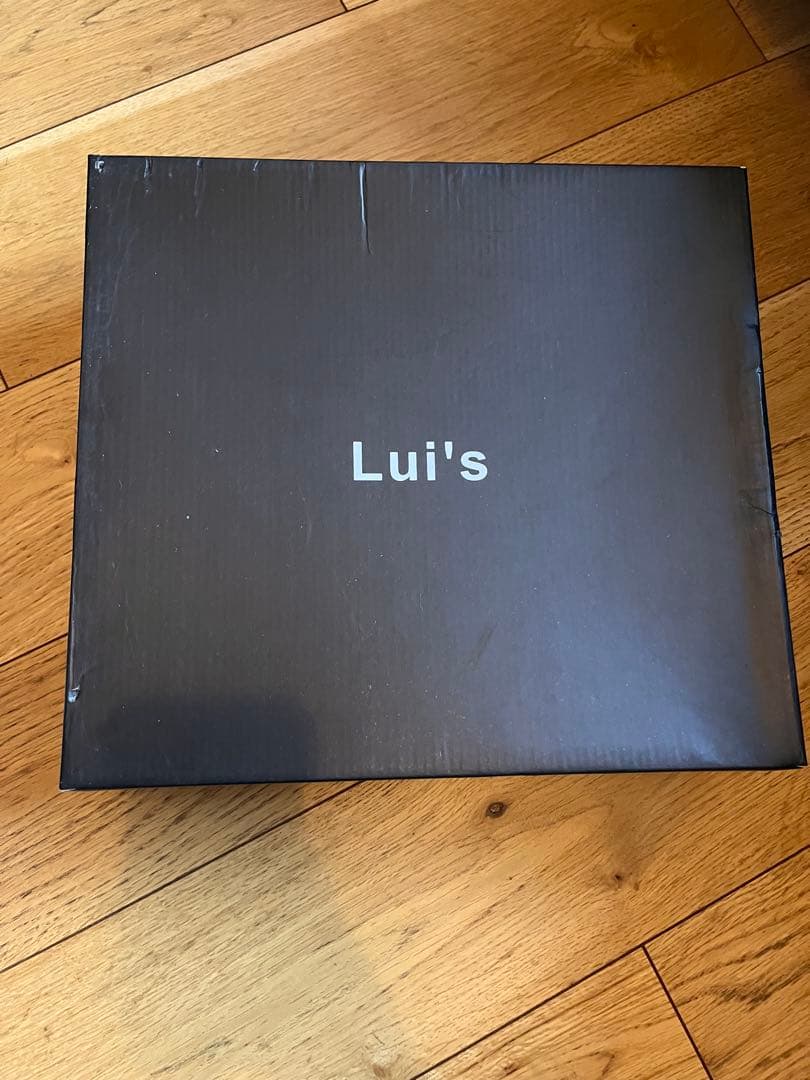 Lui's ブラックレザー ヒールブーツ 41サイズ