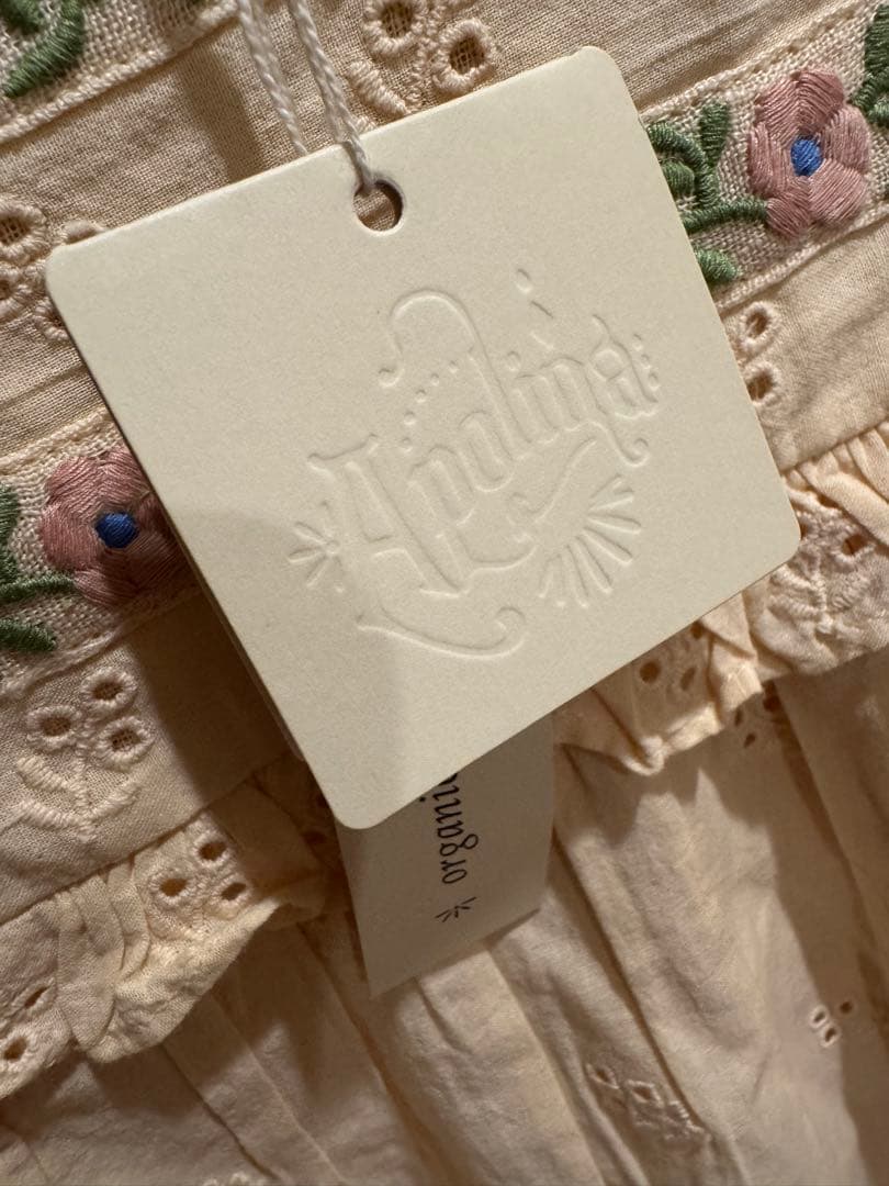 apolina 刺繍入りワンピース 5-7y 25ss