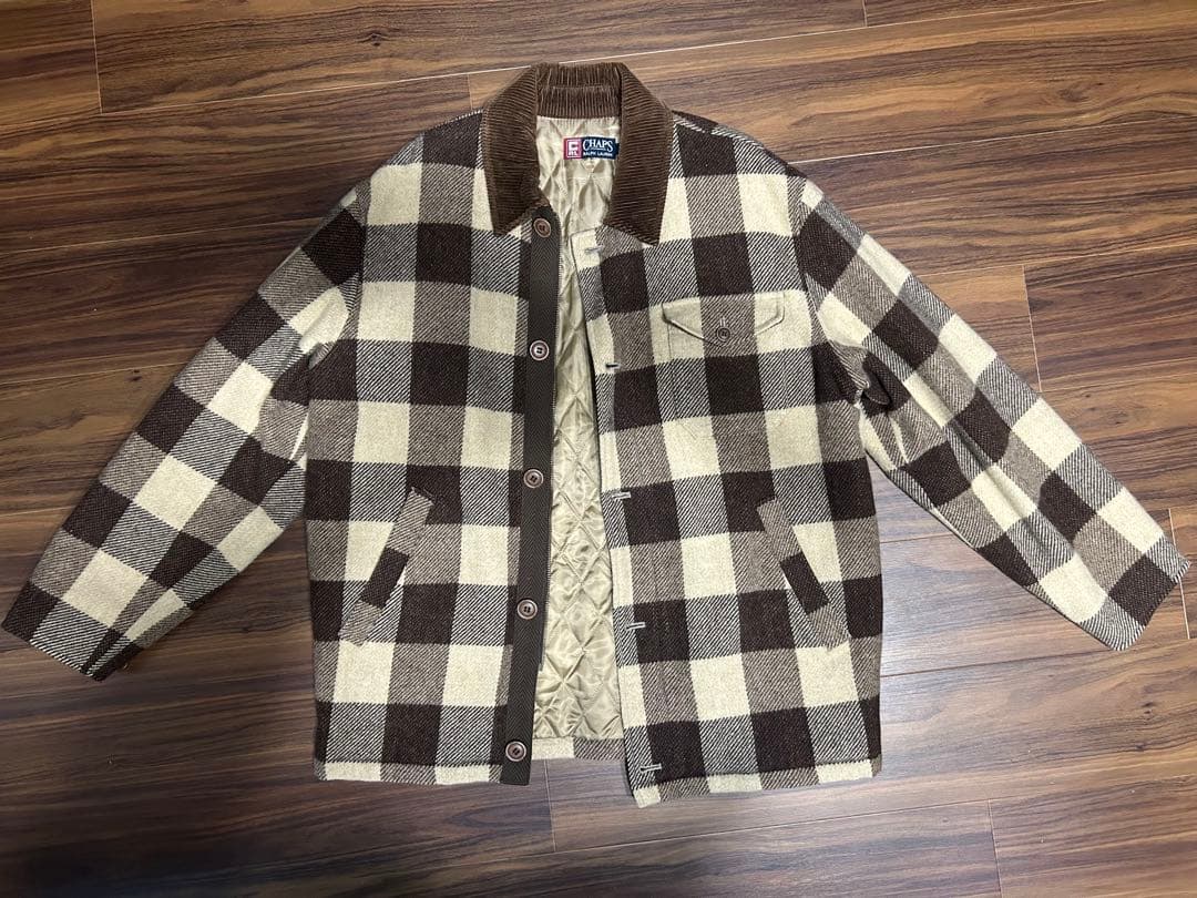 CHAPS Ralph Lauren ウールチェックコート　ラルフローレン