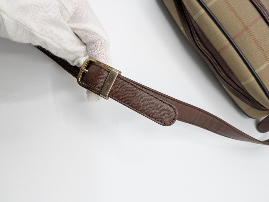 良品✨ バーバリー ショルダーバッグ キャンバス ベージュ 0LF