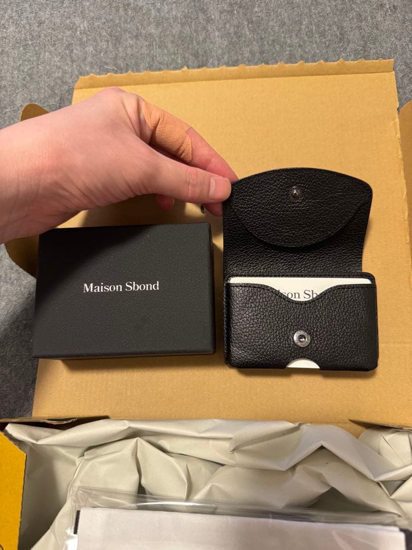 【超美品】Maison Sbond 折り財布メゾンエスボンド Amyブラック