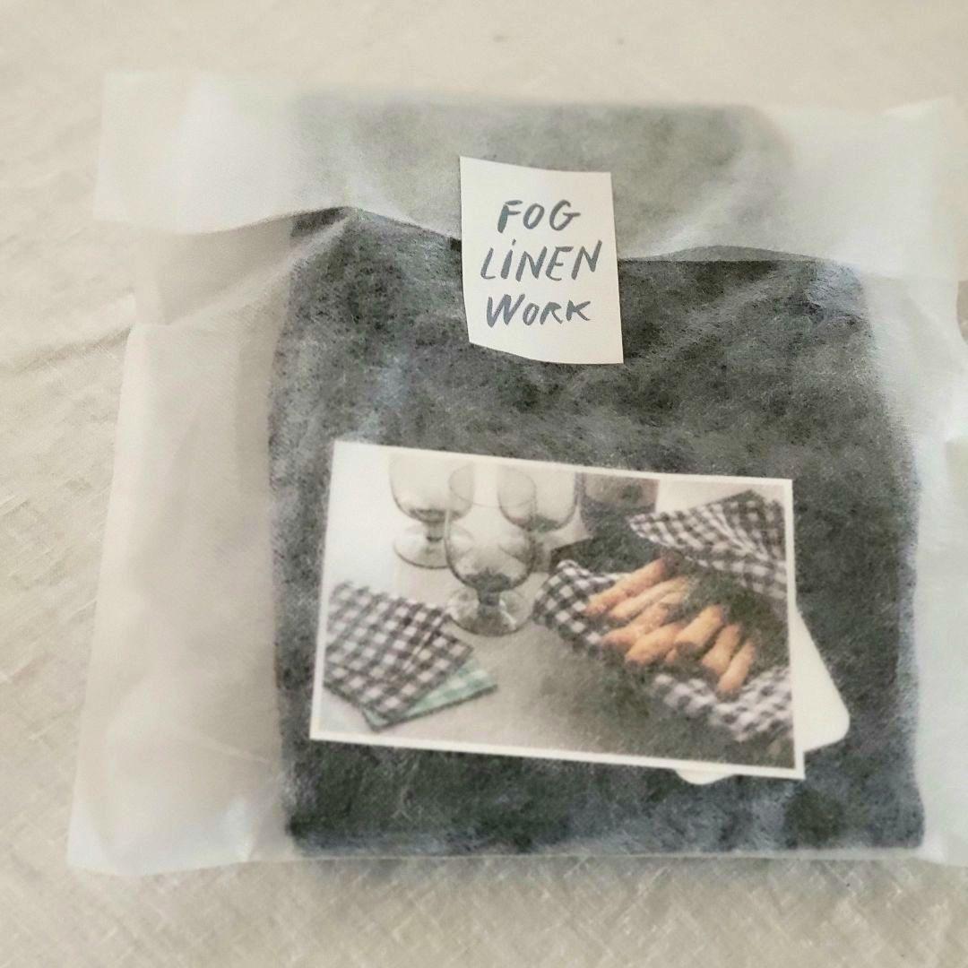 fog linen work リネン オーバー エプロン マカダム