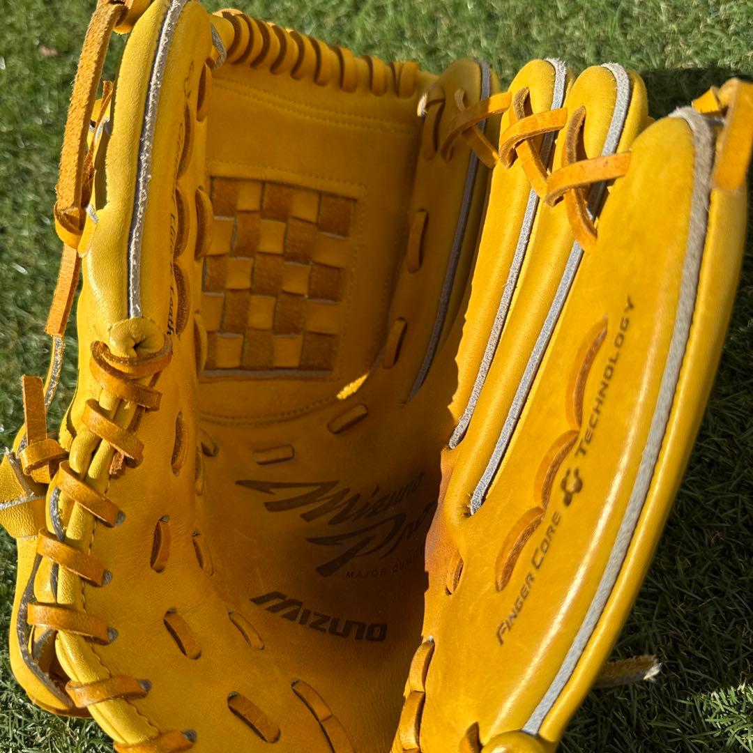 【美品】MIZUNO PRO 投手用 軟式野球グローブ 保管袋付き