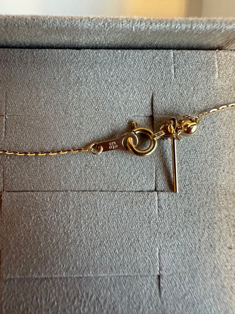 【新品　未使用】ete K18YG ミラーカットチェーン ネックレス