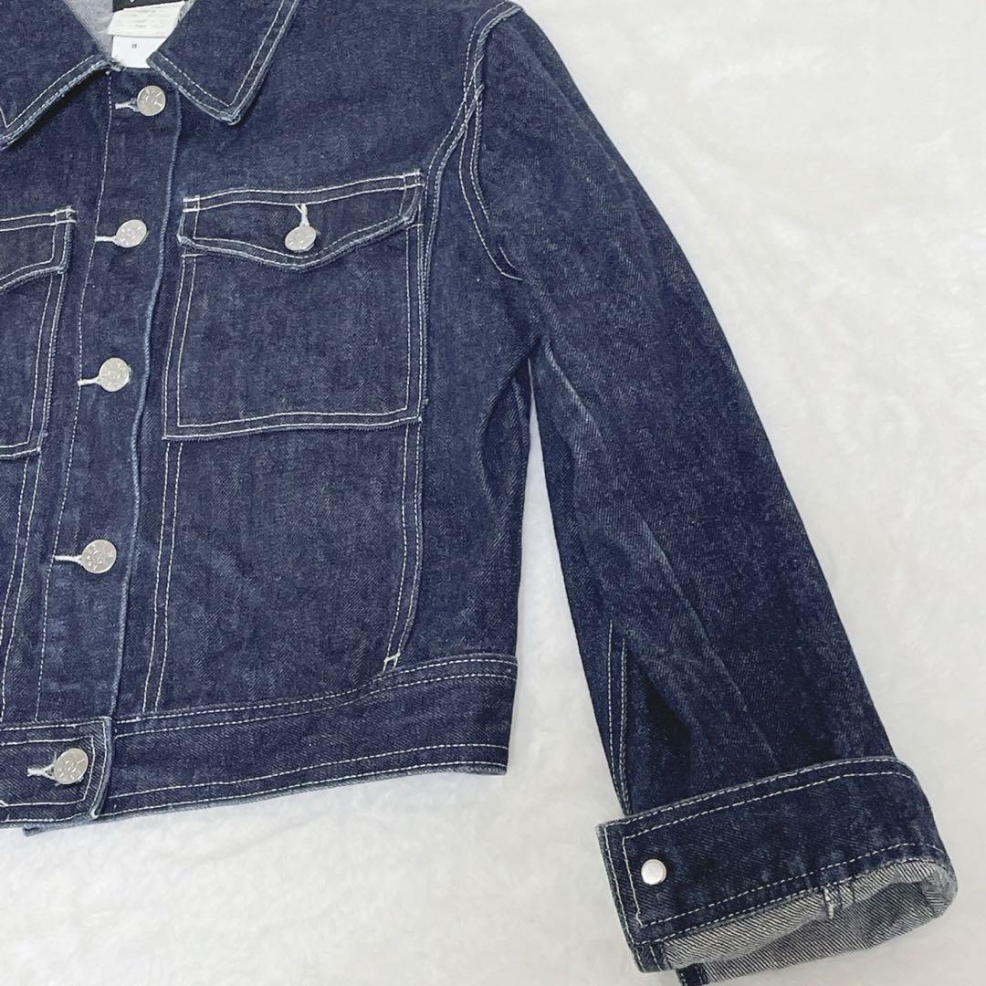 【濃紺】90s agnes b レディース デニムジャケット フランス製 2