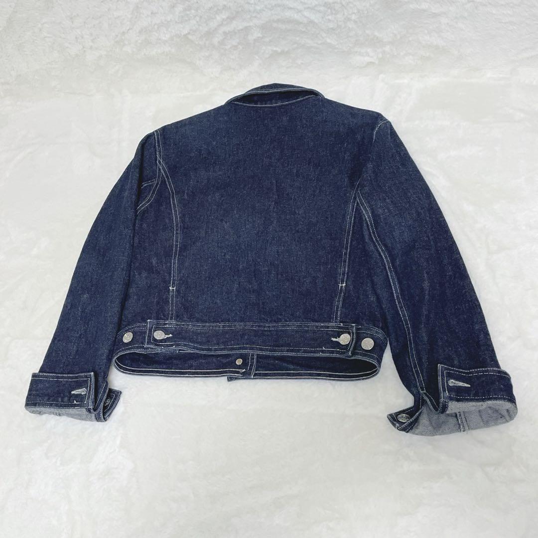 【濃紺】90s agnes b レディース デニムジャケット フランス製 2