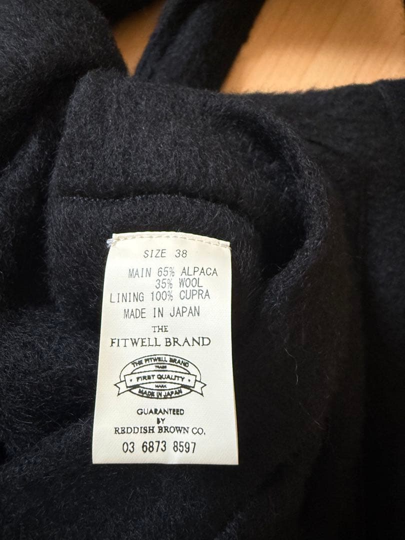 k*u様 reddish brown アルパカコート　ブラック　size38