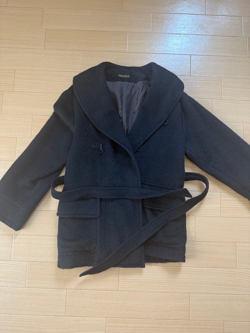 k*u様 reddish brown アルパカコート　ブラック　size38