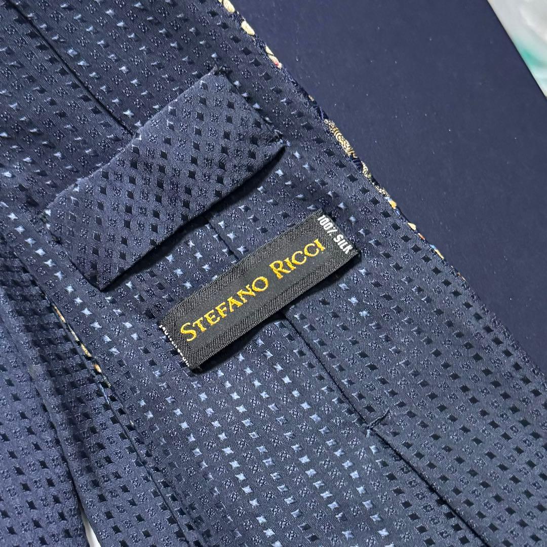 定価11万 最高級 ステファノリッチ オールド パッチワーク プリーツ ネクタイ