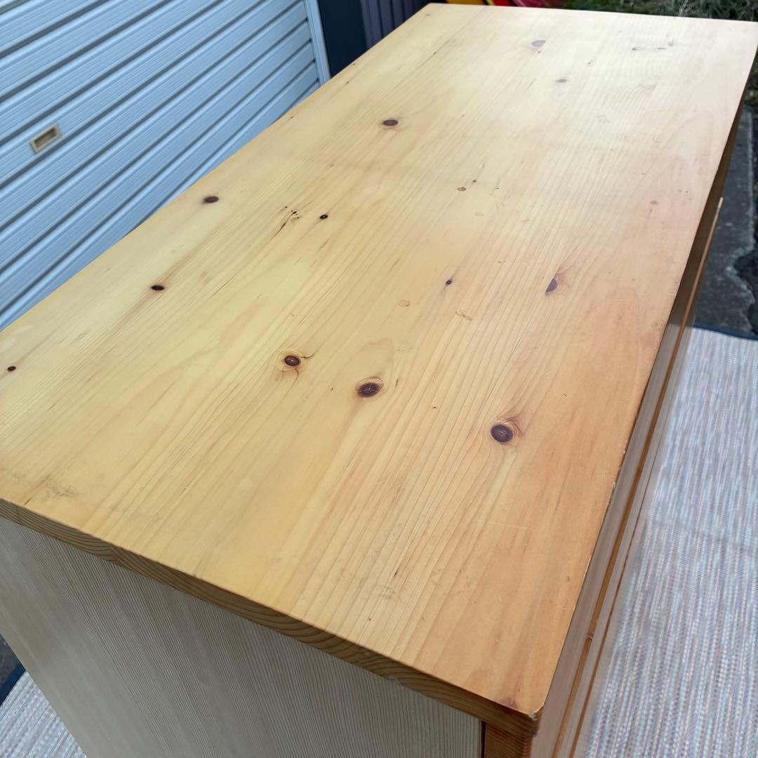 【送料込】無印良品　パイン材　4段チェスト　タンス　チェスト　①