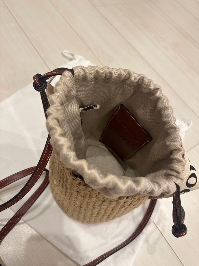 【 正規品 】 chloe クロエ WOODYスモールバスケット カゴバッグ