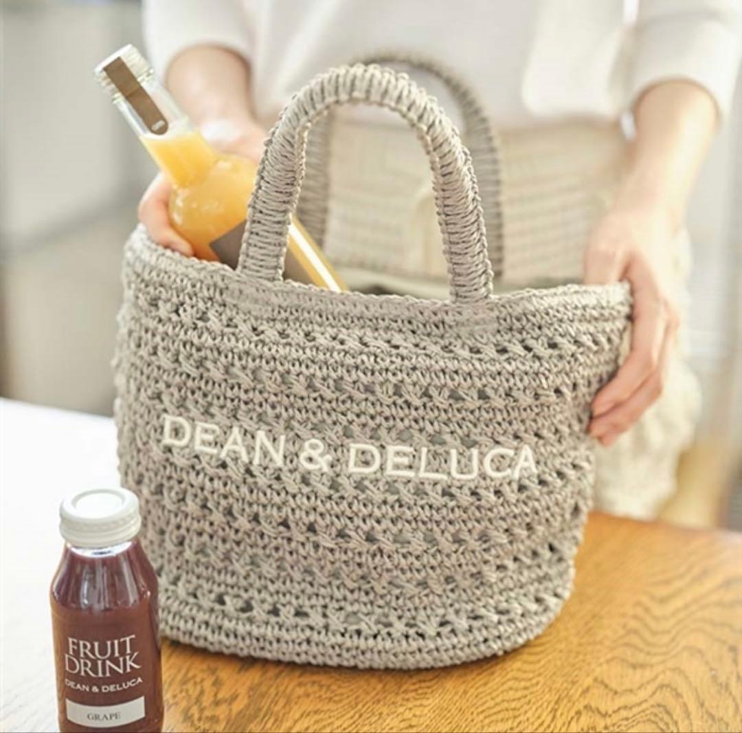 優羽DEAN&DELUCA BEAMS クロッシェバスケットバッグSグレー