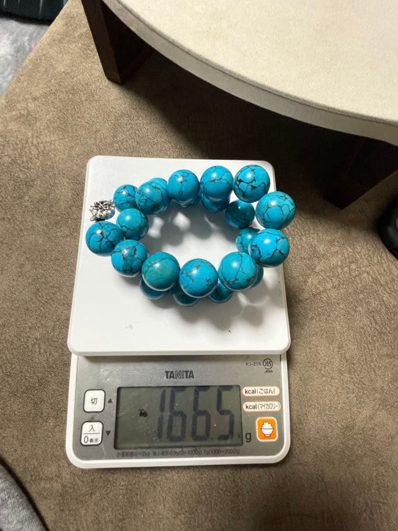 アクセサリー大颗ターコイズネックレス 、約18mm重约166.5g