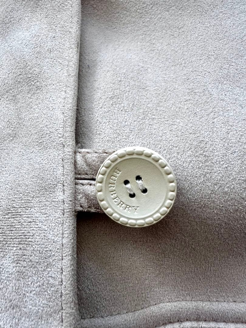 〈バーバリー〉フード付きムートンコート 160 ホワイト