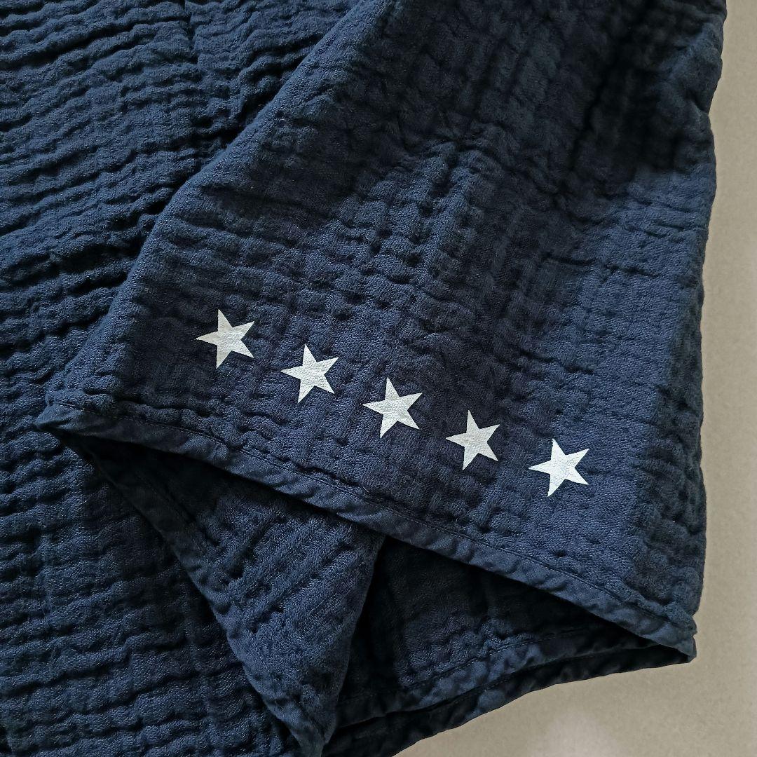 眠家 minka リネン五重ガーゼケット　ネイビー日本製