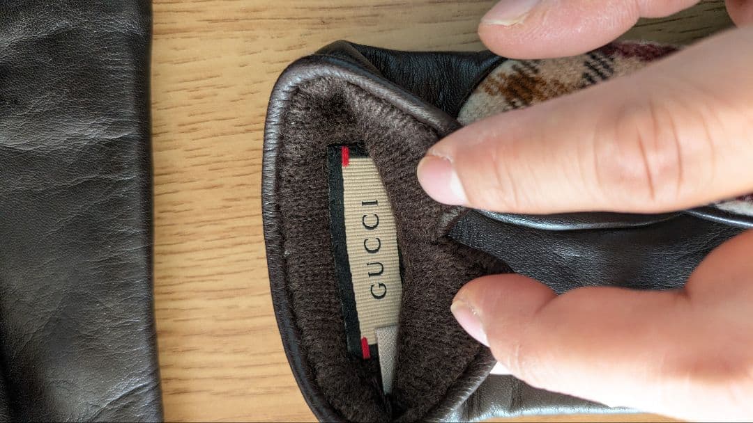【k】GUCCI レザー手袋 レディース
