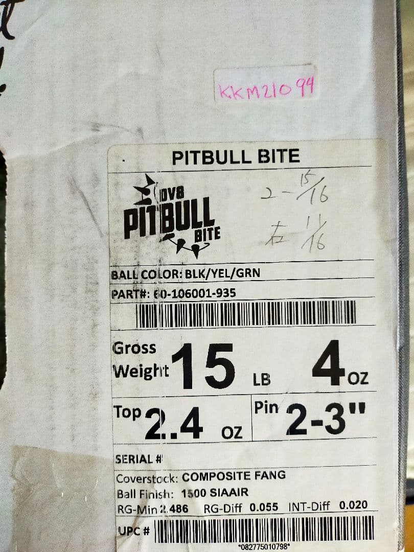 【新品未使用】DV8 ピットブルバイト 15p4oz