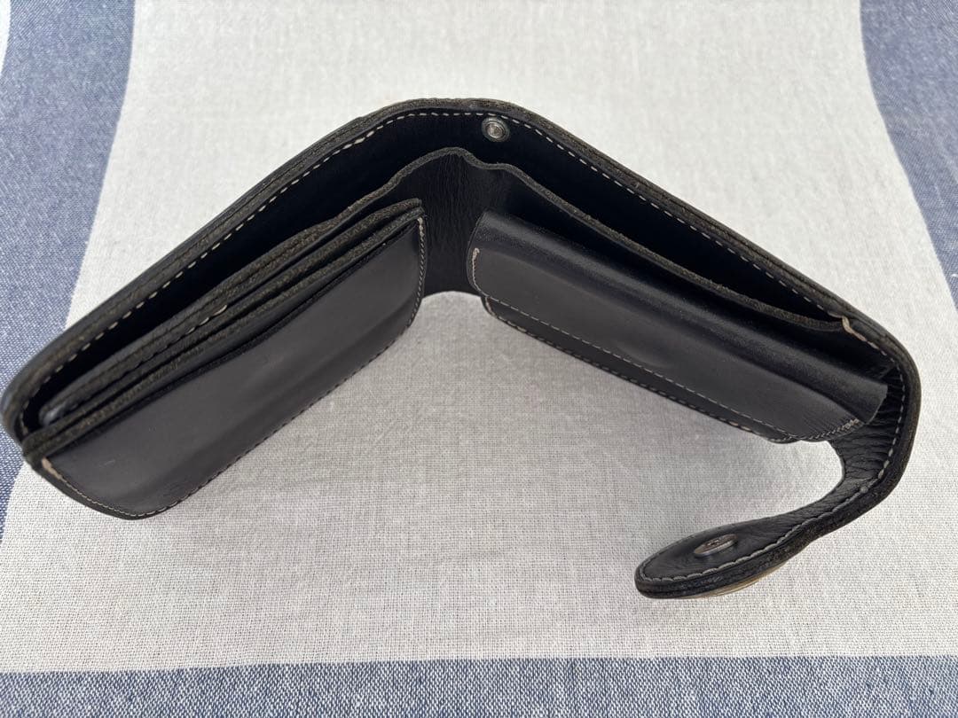 REDMOON ブラックレザー 二つ折り財布