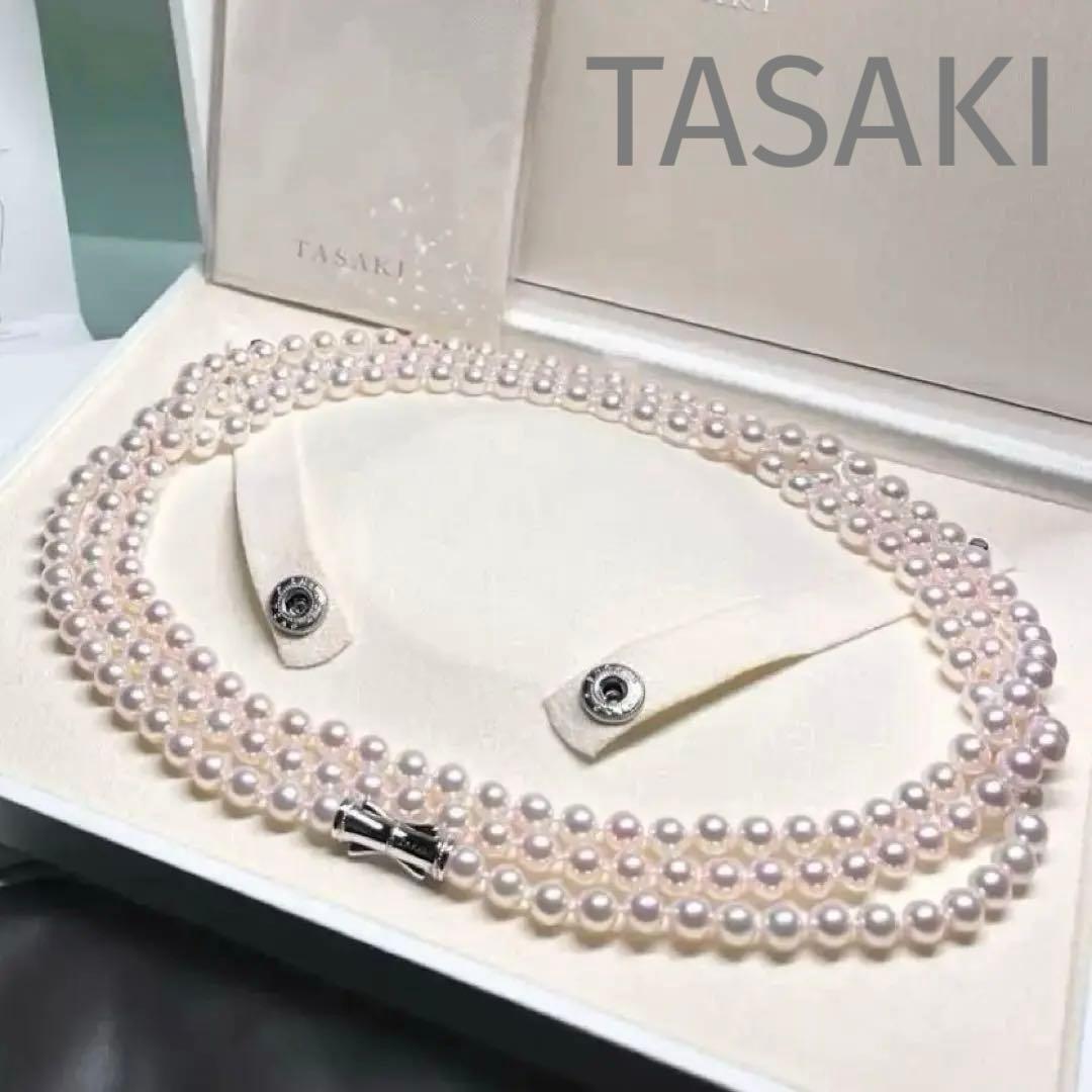 オーロラ天女級✨TASAKI現行 135cm ロングパールネックレス 2連 3連