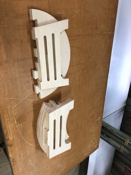 組立式ドーナツテーブル　ワックスコーティング済　ギア　ヘキサゴン　アウトドア