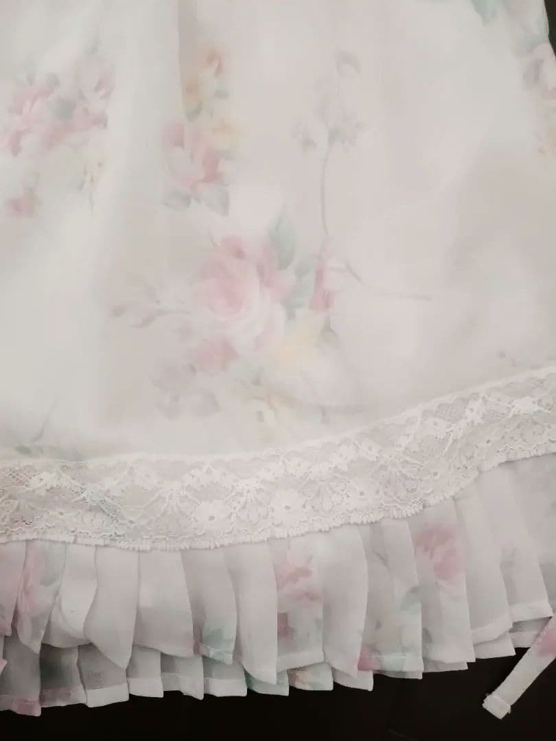 ※完売レア★LIZ LISA ローズ柄レースシフォン裾プリーツフレアパンツ